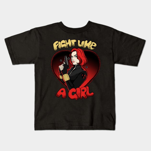 Fight Like An Agent Kids T-Shirt by gseignemartin